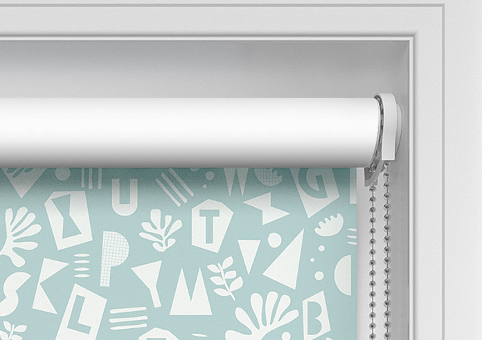 Alphabet, Turquoise - Twist&Fit Roller Blind - Image 11